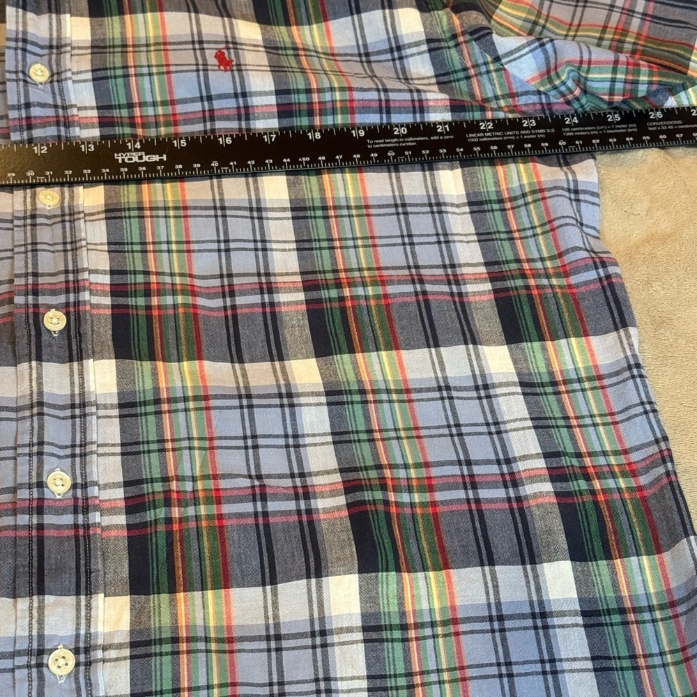 Polo Ralph Lauren Lot of 2 Large Blue Plaid Short Sleeve and Teal T shirt - Picture 15 of 16